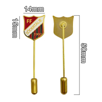 custom shield logo hard enamel stick lapel pin wholesale