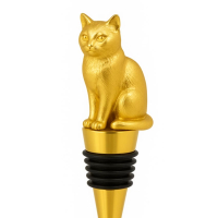 Custom Metal 3D Cat Wine Saver Stopper for Branding
