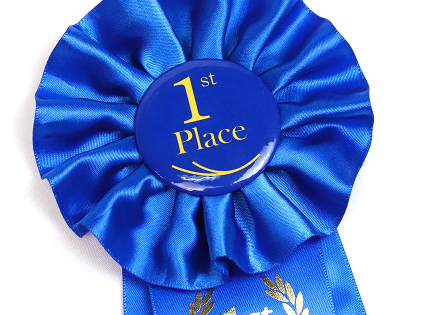 custom award ribbon rosettes