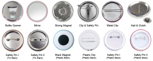wholesale promotional button badge custom attachments