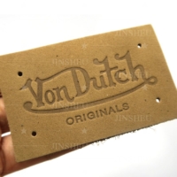 custom made pu leather jeans patches