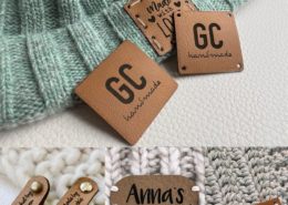 custom leather name tags for handmade item