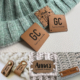 custom leather name tags for handmade item