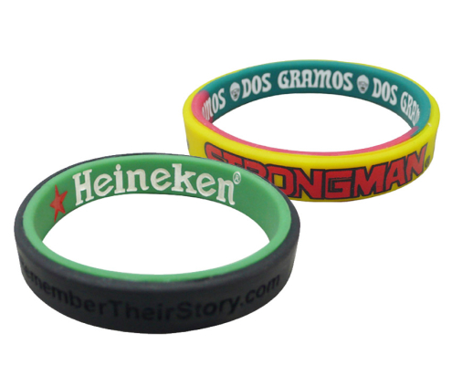 manufacturer custom sports dual layer silicone bands