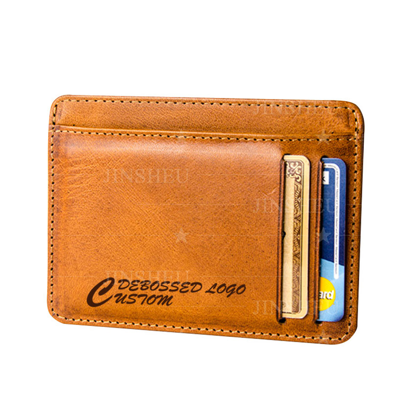custom PU leather credit card sleeves