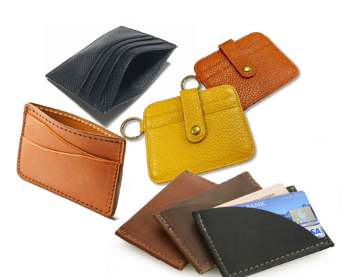 minimalist leather card holder sleeves