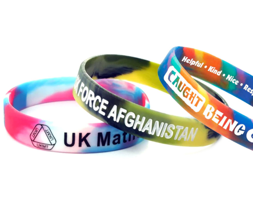 custom made multi mixed color silicone wristbands