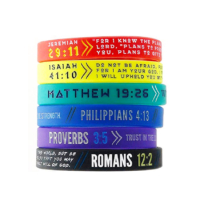 customized bible text jesus silicone bracelets
