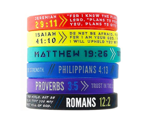 customized bible text jesus silicone bracelets