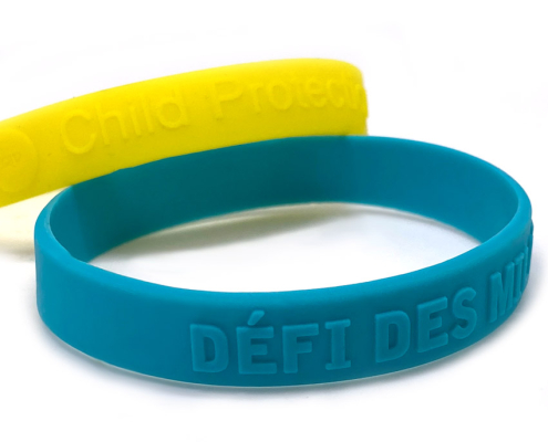 custom embossed logo silicone wristbands