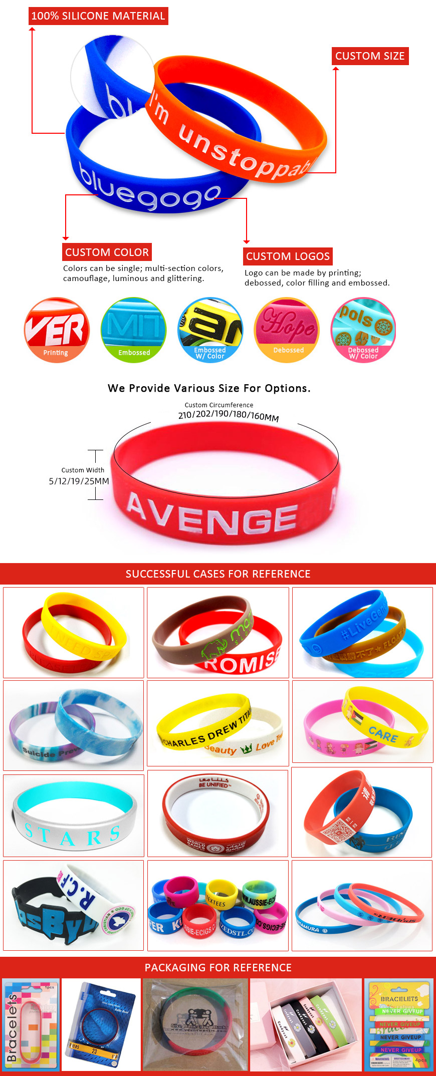 custom logo silicone bracelet silicone wristbands