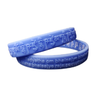 custom made Buddhism mantra silicone wristbands