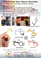 EDC door opener button pusher keychain