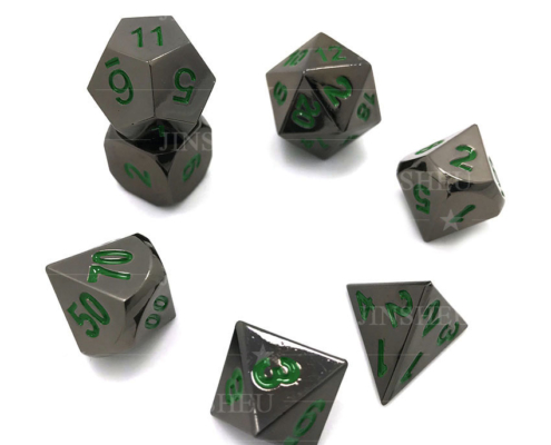 board game metal polyhedral dice