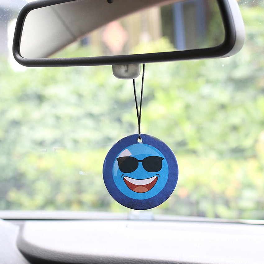 custom smiley face cotton paper air fresheners