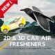 wholesale promotional custom logo 2D & 3D car air fresheners