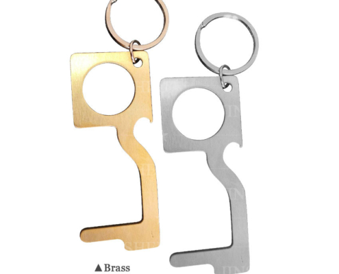 Promotional Solid Brass Door Opener Keychain