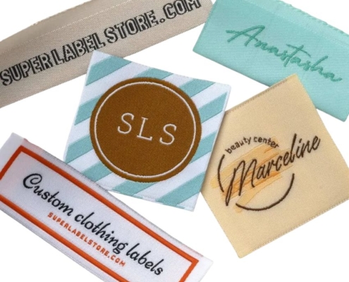 wholesale customize clothing brand woven labels