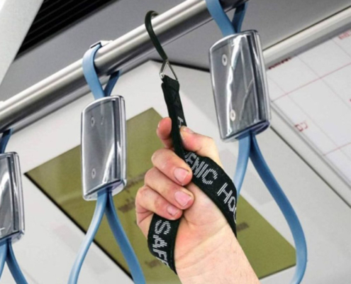 custom hygienic handle hook for subway