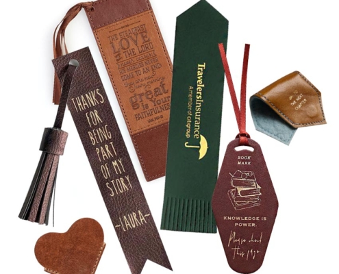 wholesale custom leather bookmarks with logo
