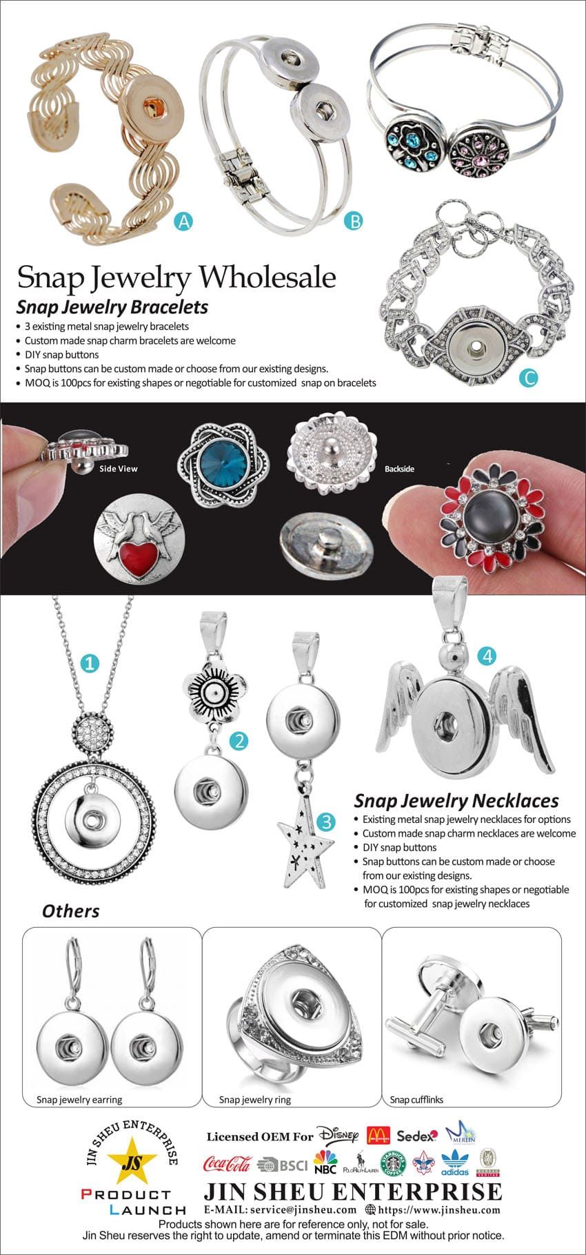 wholesale snap button jewelry