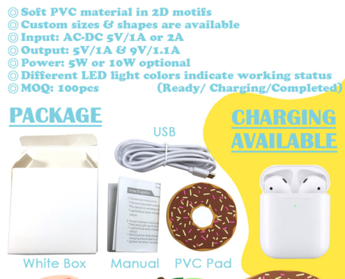 Bespoke PVC Desktop Wireless Qi Charger