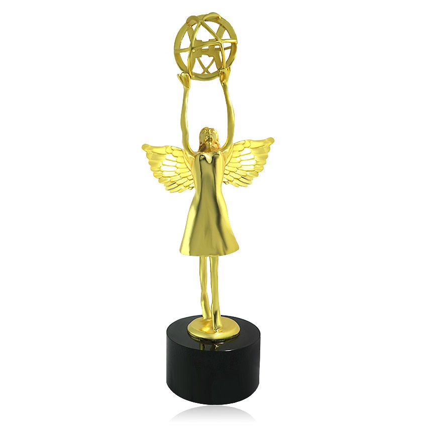 gold plated award trophy