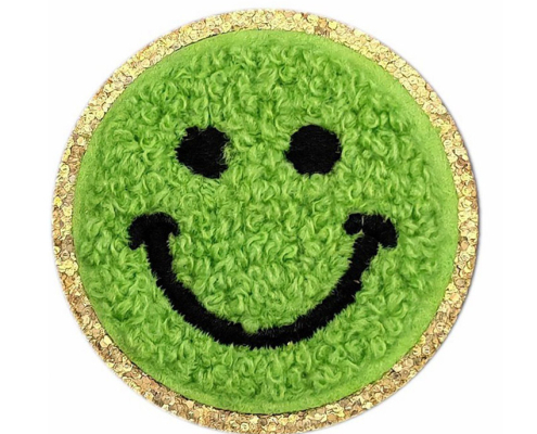 wholesale smilely face chenille patch