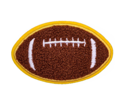 promotional american football chenille iron on patch wholesale