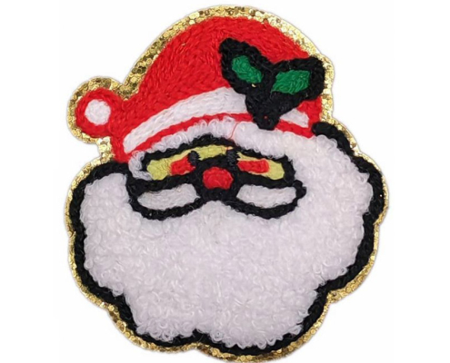 personalized wholesale chenille patch sticker for christmas