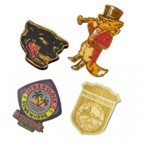 personalized cut out wooden lapel pins