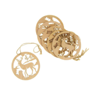 custom made wooden X'mas tree hanging ornaments