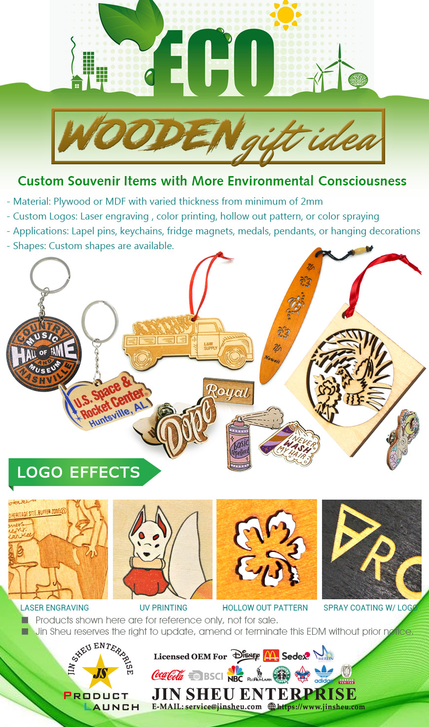 Wholesale promotional wooden giveaways