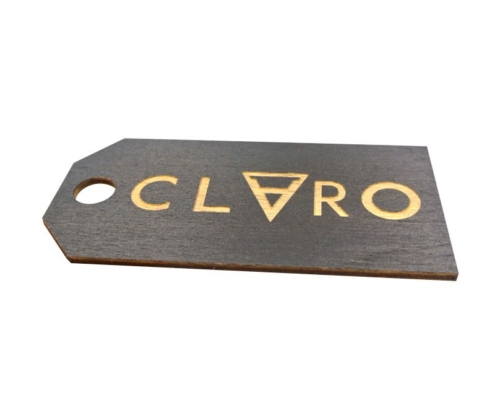 custom logo wooden name tags