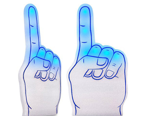 wholesale custom LED cheering foam index pointy finger