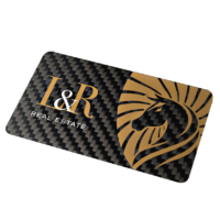 wholesale custom logo printed branded carbon fiber name cards