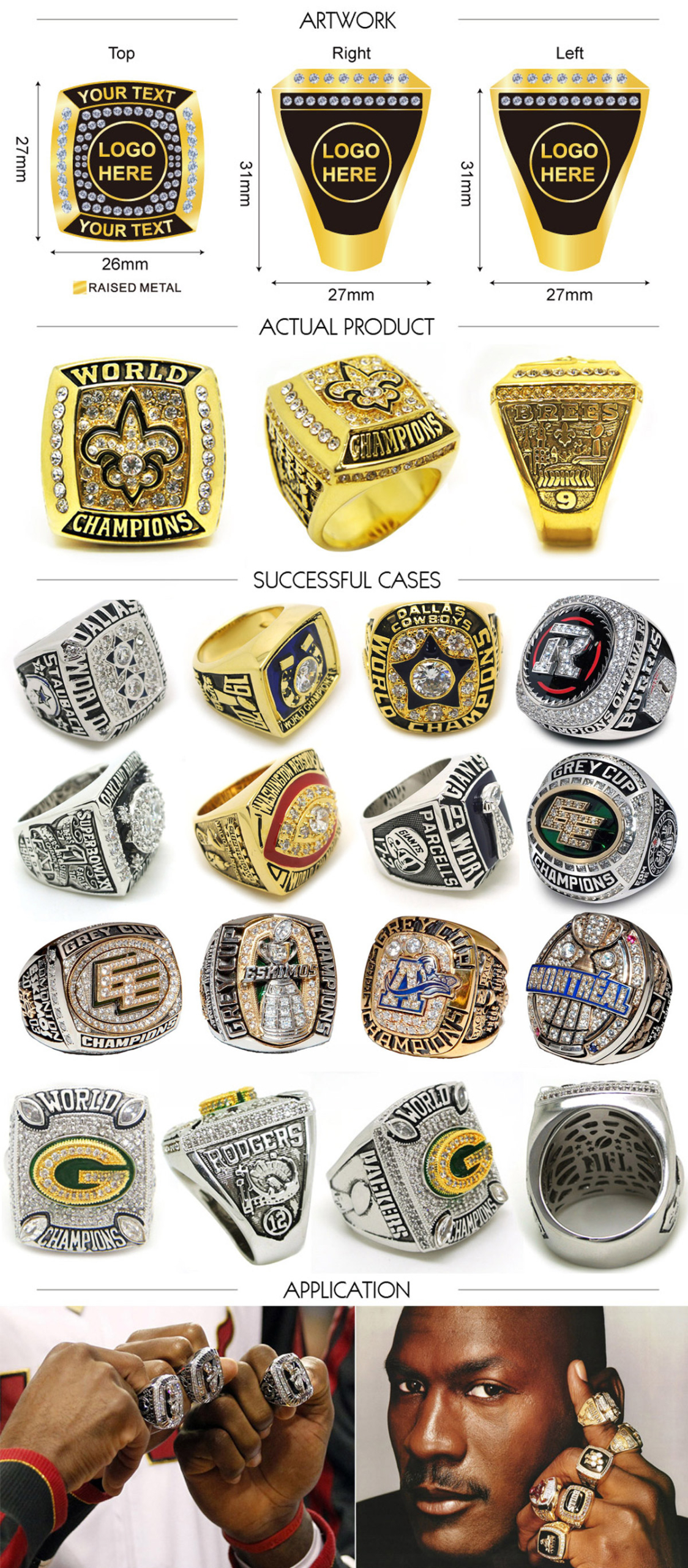 custom logo championship rings