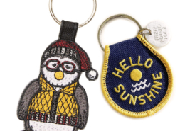 manufacturer custom logo embroidery keychains