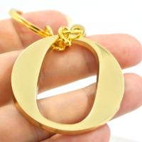 wholesale gold plated alphabet keyring