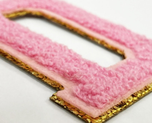 bulk glitter chenille iron on letter patch for diy