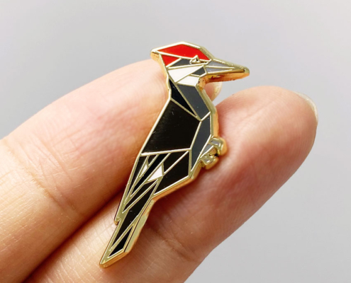Ivory-billed woodpecker enamel pins
