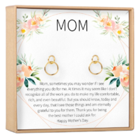 custom earrings with paper card for mother day gifts
