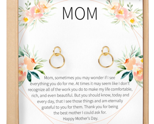 custom earrings with paper card for mother day gifts