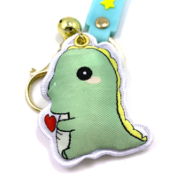 custom woven padded charms keychain for kids