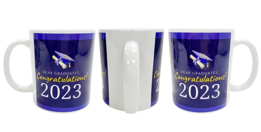 wholesale custom full color printed graduation give ceramic mug