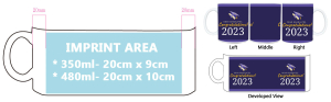 custom logo promotional mug design layout