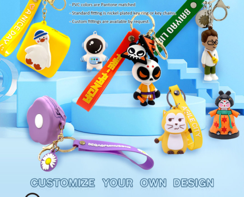 custom made 3D PVC figures and rubber keychains