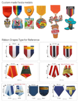Drape Ribbon styles for fiesta medals