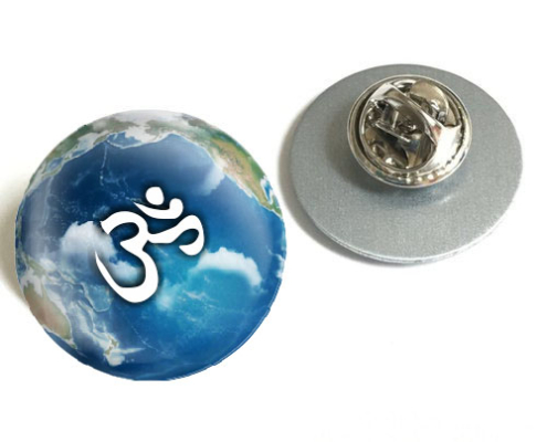 Devanagari Om peace pin