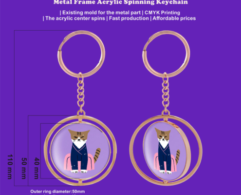 Swivel acrylic keychain manufacturer